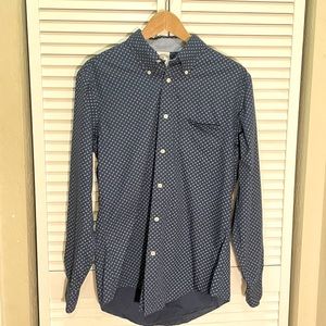 Brooks Brothers Regent men’s the original polo shirt blue cotton patterned M